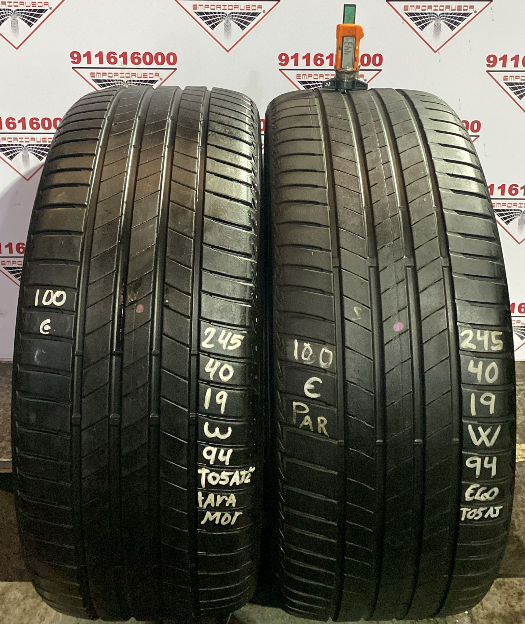 BRIDGESTONE TURANZA USADO ECONOMICO  245/40 R19 94 W